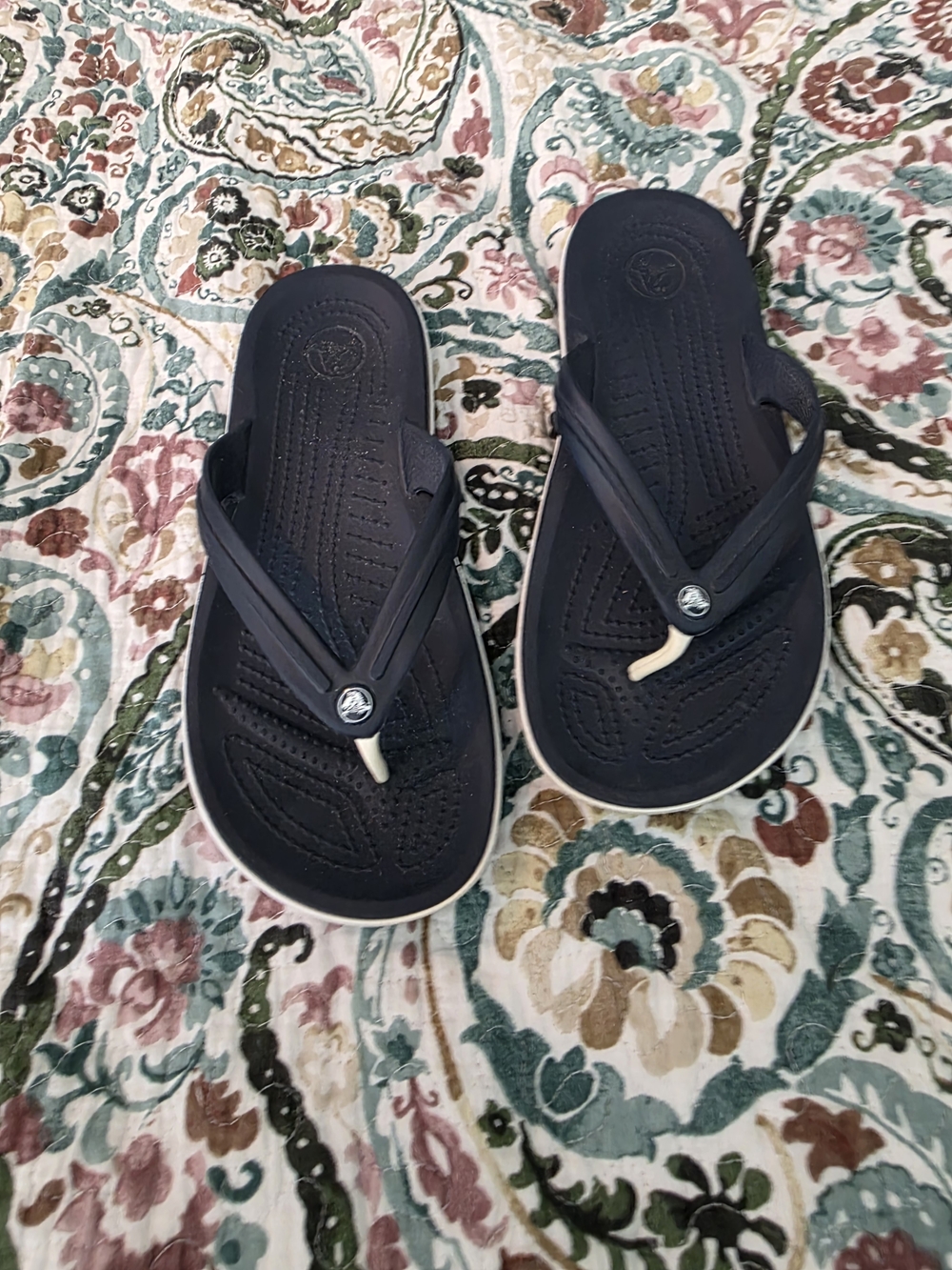 CROCS Men's Navy Blue Flip-Flop Sandals